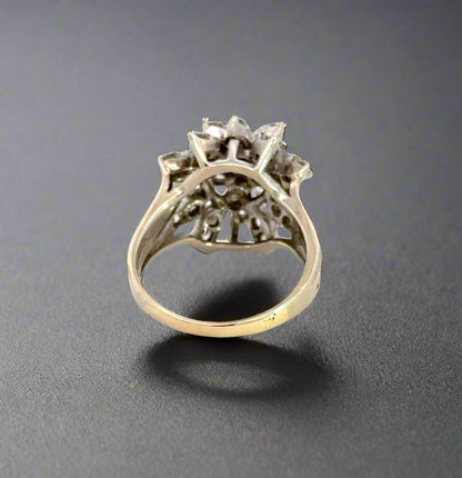 back of white gold cluster ring