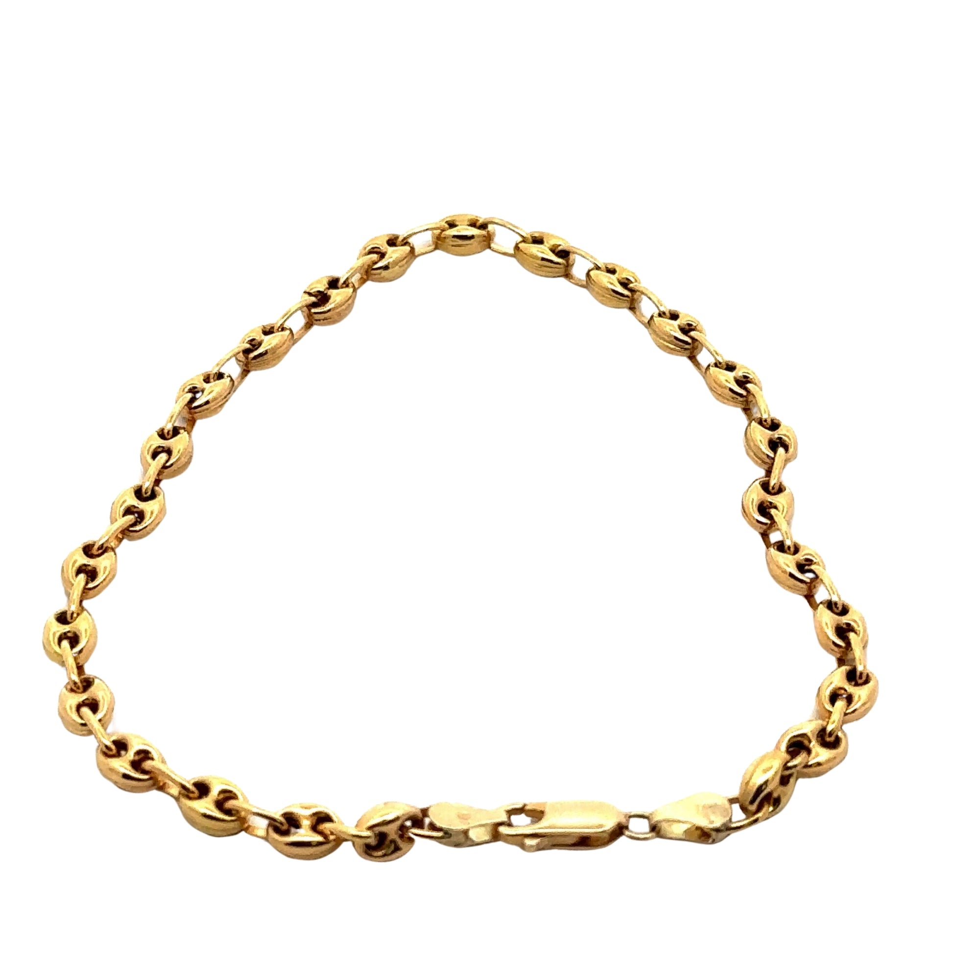 Yellow Gold gucci link anklet