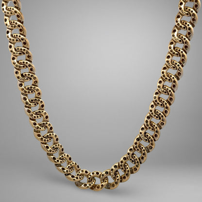 10K Yellow Gold 5TCW Diamond Cuban Link Chain
