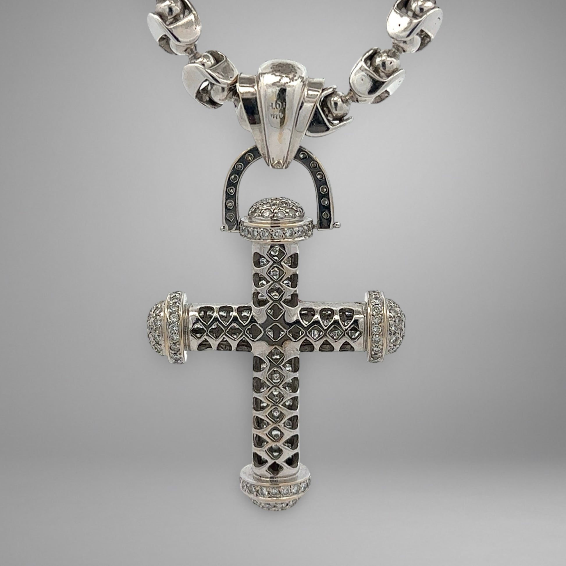 Back of cross pendant