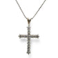 white cross pendant necklace on a white backgroun