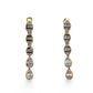 Pair of baguette and round drop diamond hoops