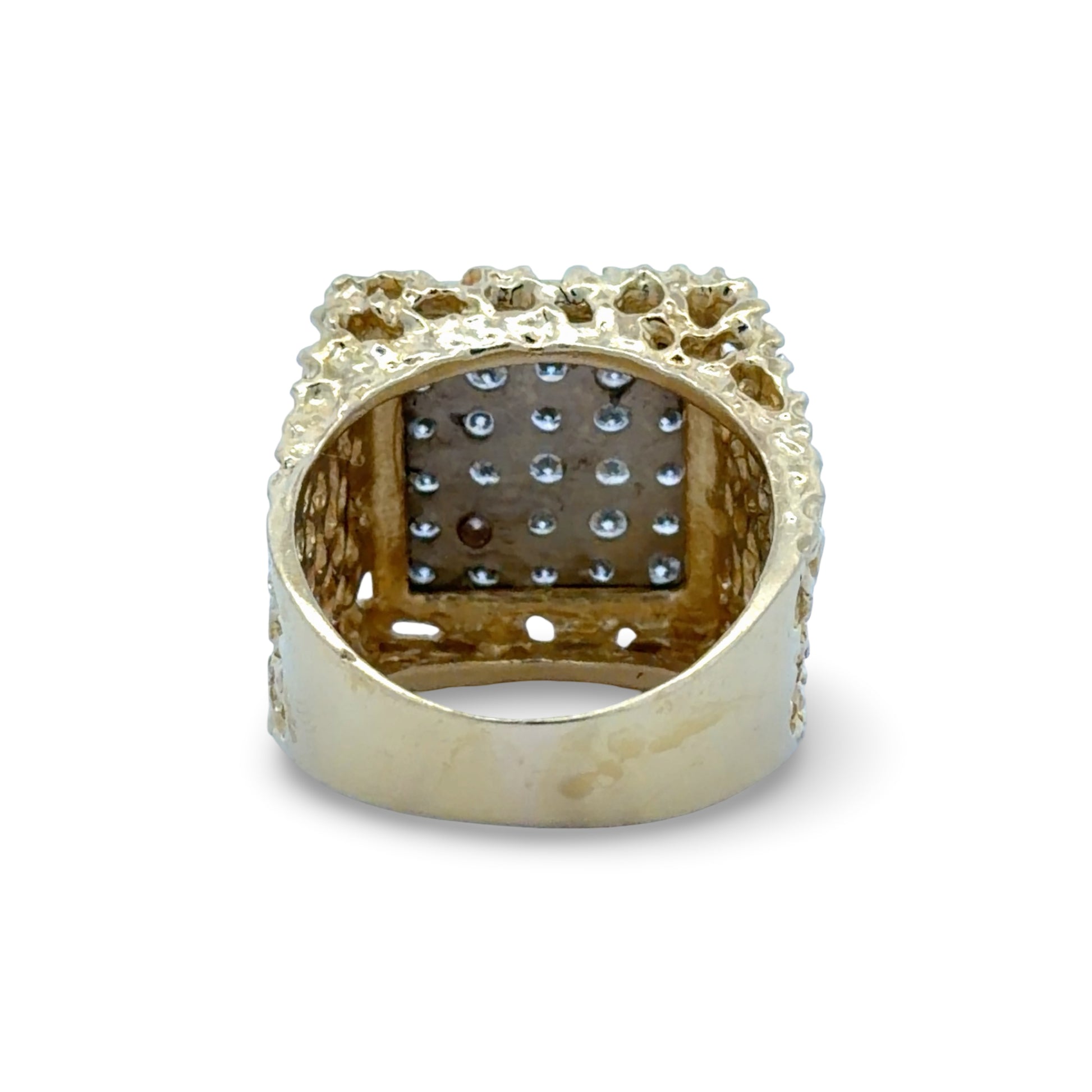 Back of gold ring with cosmetic wear