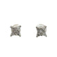 Pair of diamond stud earrings on a white background