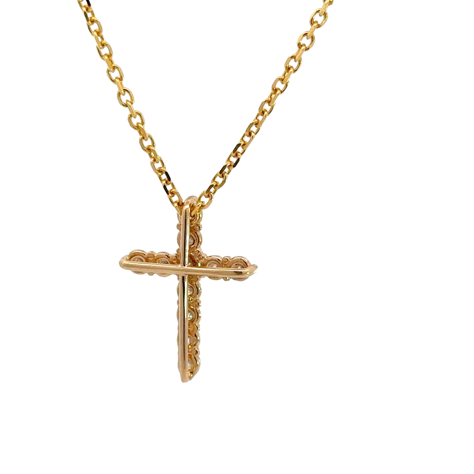 Back of cross with gold cross outline