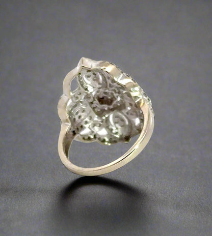 back of white gold ring