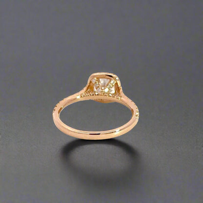 Bottom of ring with hidden halo