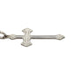 Side view of white gold cross with a small round bail