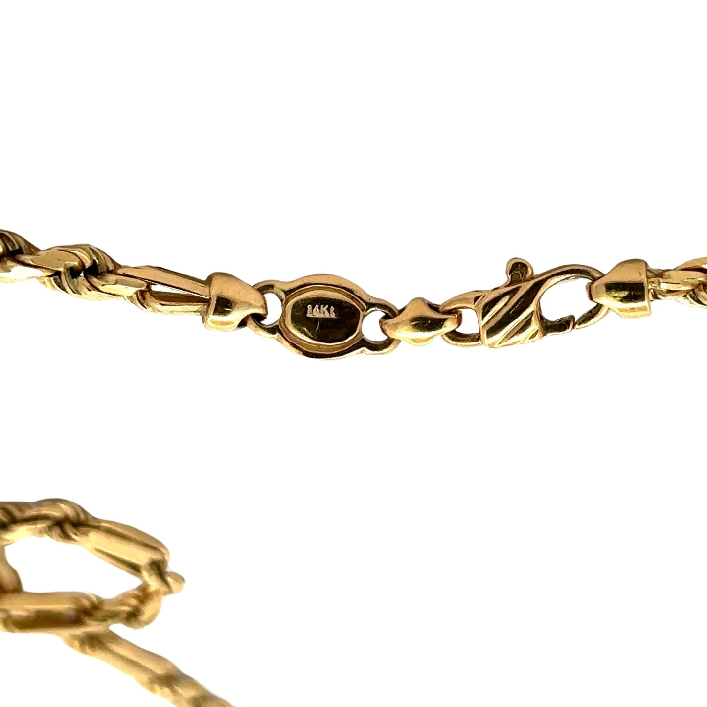 14K stamp on clasp of chain