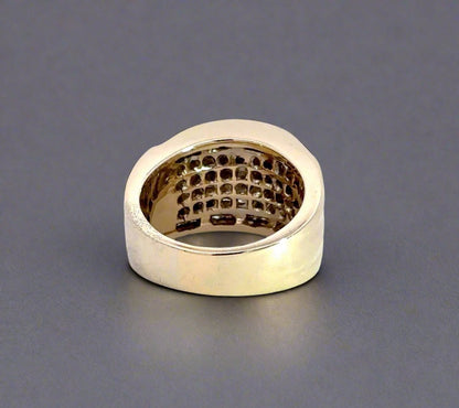 back of white gold ring with scratches on gold
