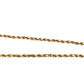 close up of rope chain in yellow gold