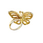 back of butterfly ring with scratches on gold