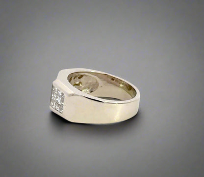 Side of white gold ring