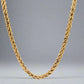 Hanging yellow gold round franco chain