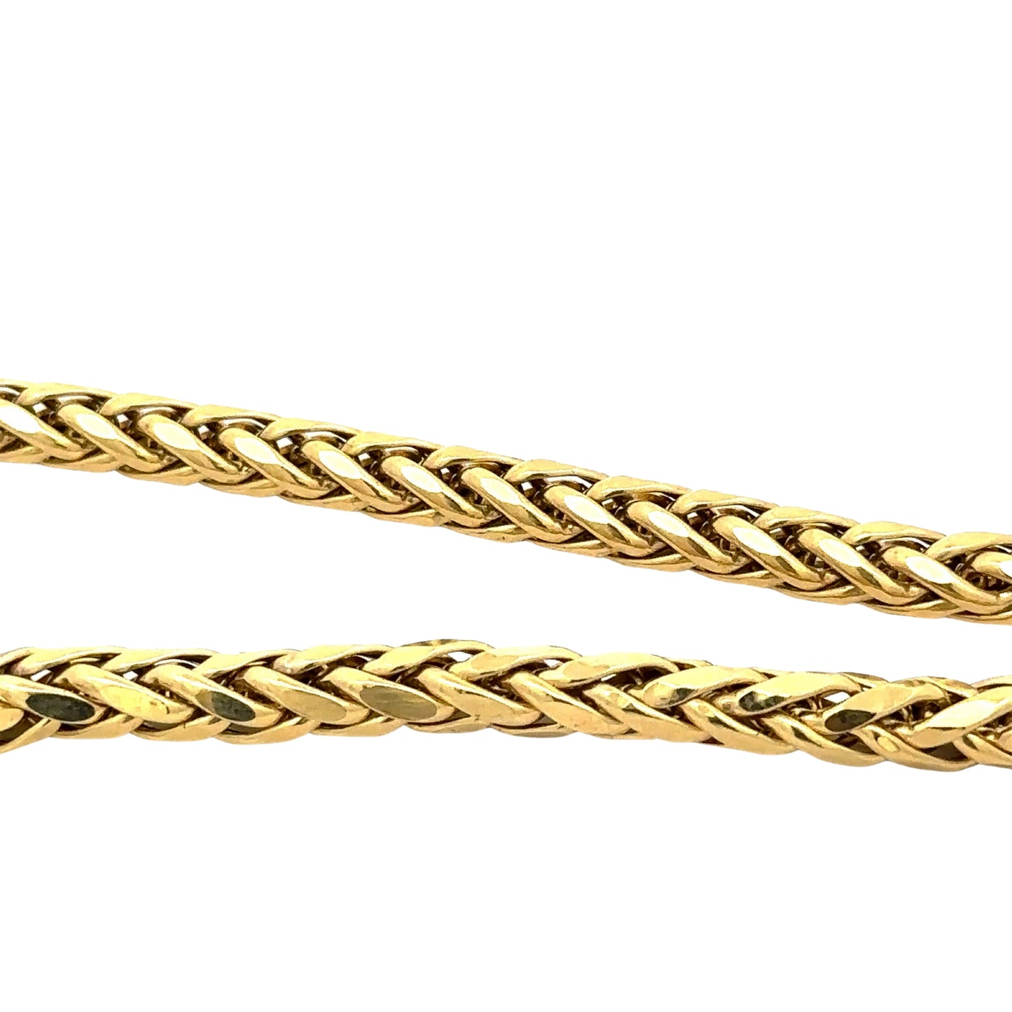Cadena Franco unisex redonda de oro amarillo de 10 quilates, 4,6 mm y 24,5 pulgadas