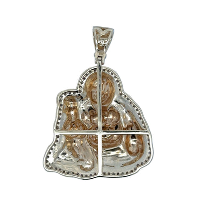 Back of gold Buddha pendant