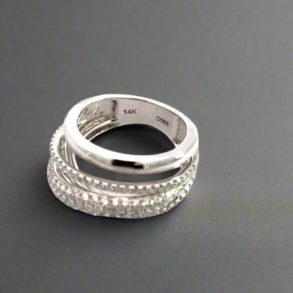 Inside of diamond ring with 14K stamp