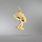 back of yellow gold nefertiti pendant