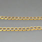 Close up yellow and white gold link chain