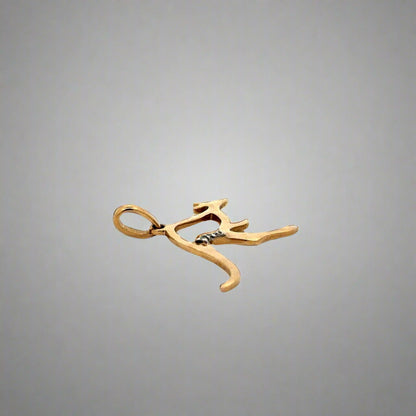 Side of pendant with round bail