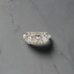 Front of 3-stone diamond antique ring 