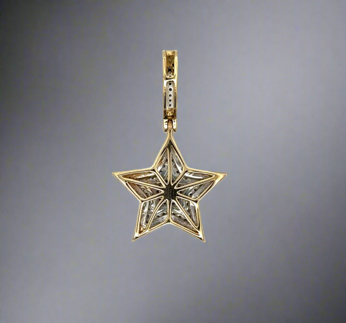 Back of star pendant