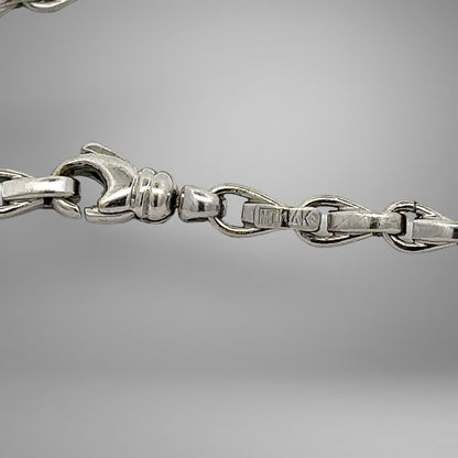 White gold clasp with 14K stamp