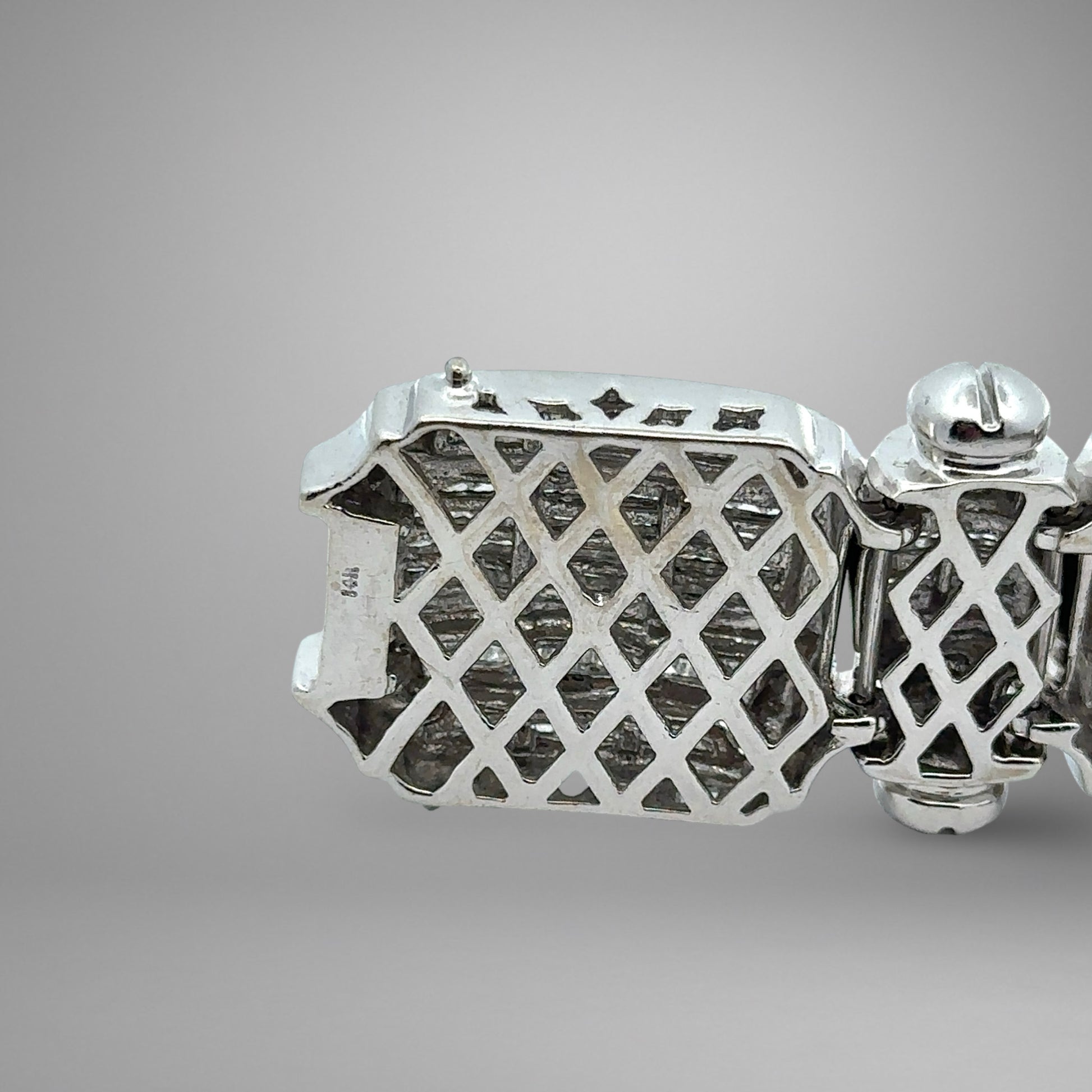 14K stamp on white gold bracelet