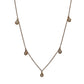 Necklace with small diamond pendants on a white background