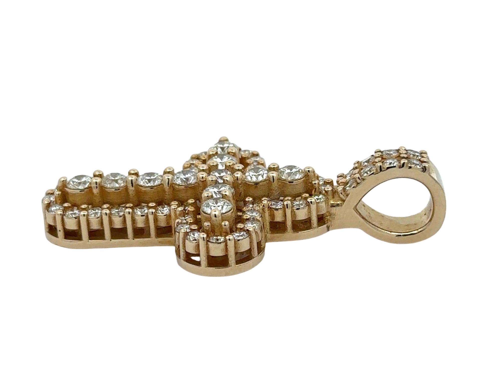 Side of cross pendant