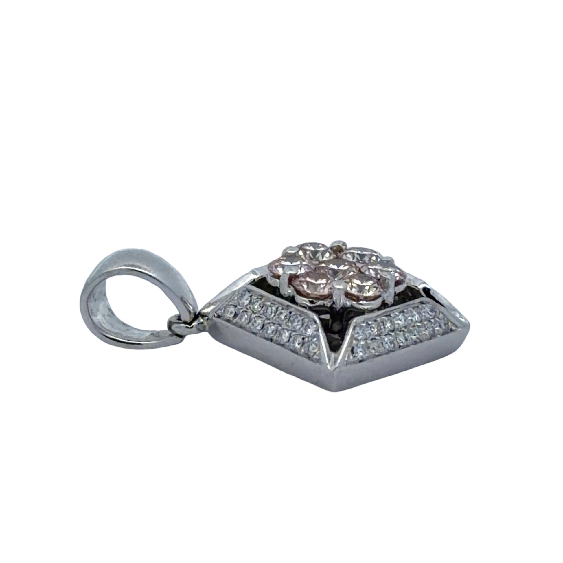 Side of pendant on white background