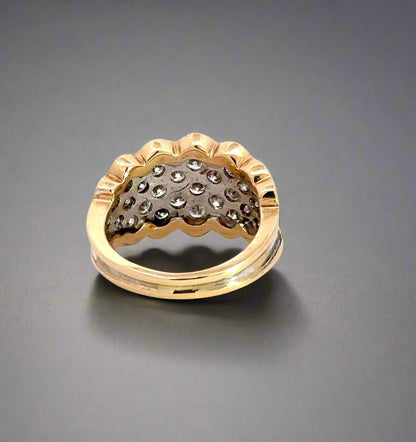 back of yellow and white gold ring 