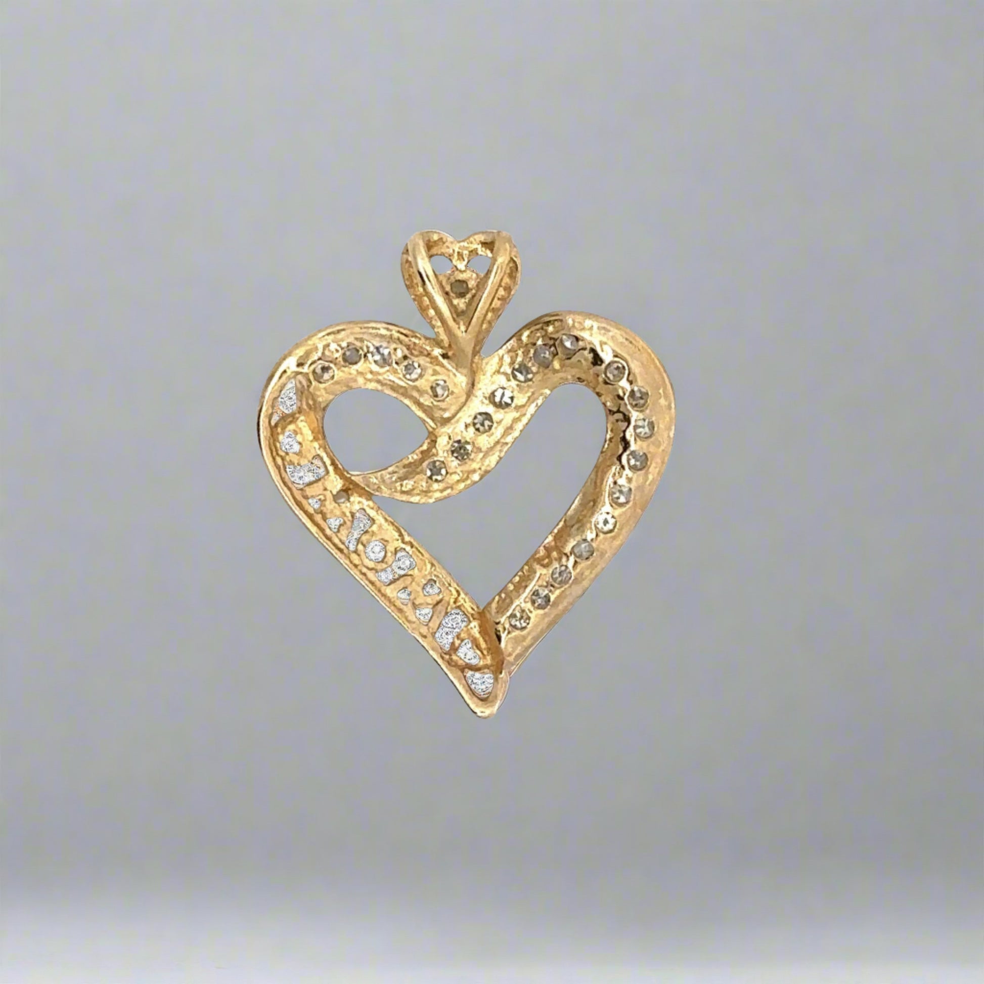 Back of heart pendant