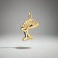 front of yellow gold nefertiti pendant