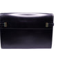 Back of YSL black handbag with gold hardware