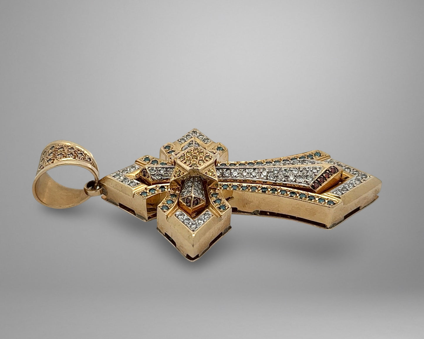 Side of yellow gold cross