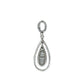 Back of teardrop diamond pendant in white gold
