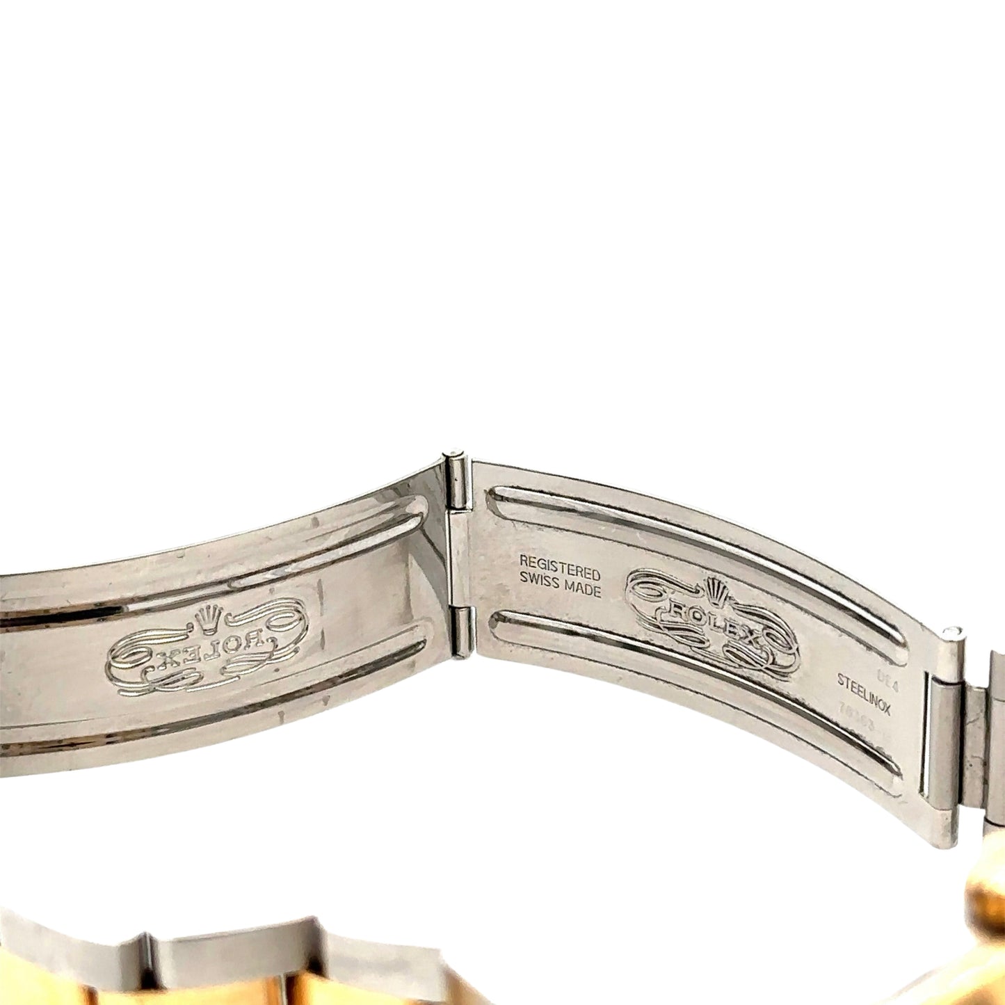 Inside of clasp with Rolex + steelknox stamp