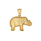 Back of yellow gold elephant pendant 