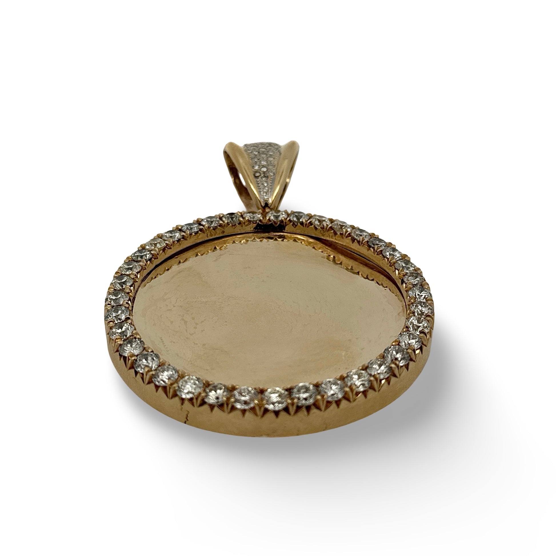 Bottom of pendant with minor crack