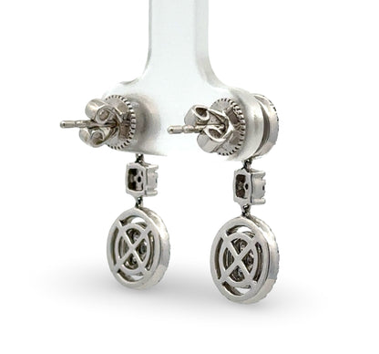 Back of white gold drop earrings