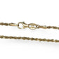 Gold rope chain with lobster clasp and 14K stamp