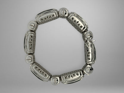 Top of white gold bracelet