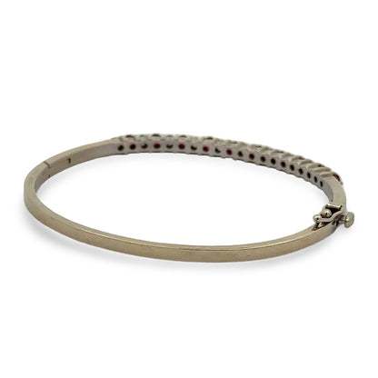 Back of white gold bangle bracelet