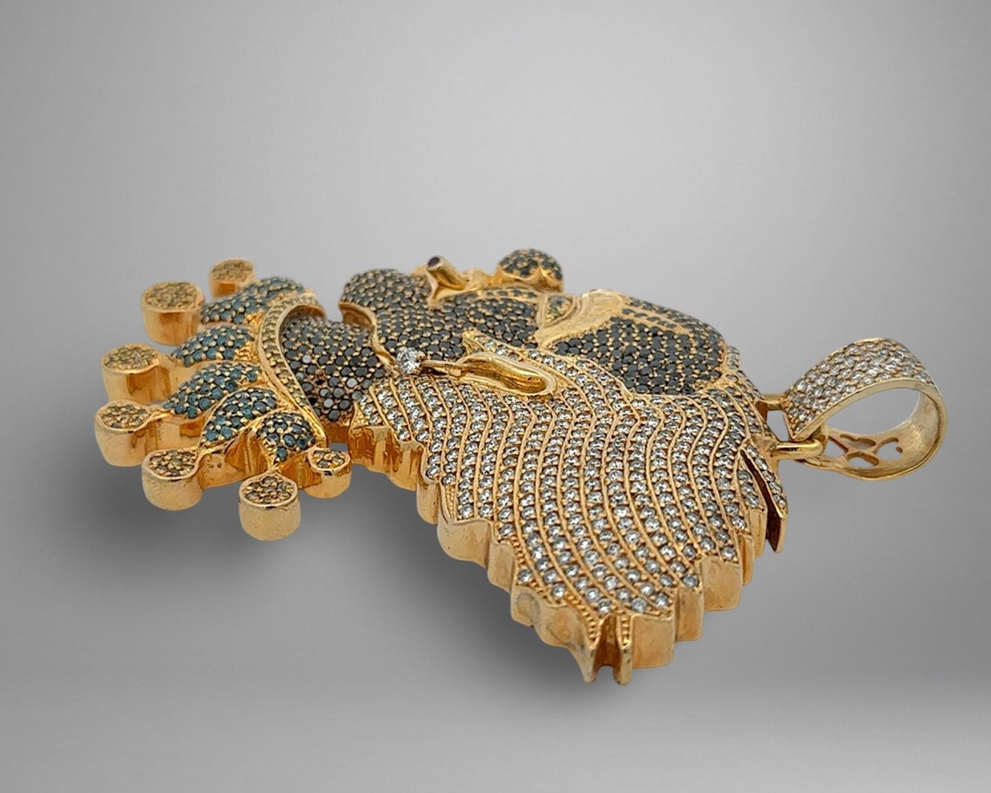 Side of clown pendant