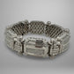 Diamond bracelet in white gold with princess-cut, baguette, and round diamonds