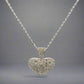 360 video of pave set diamond heart necklace