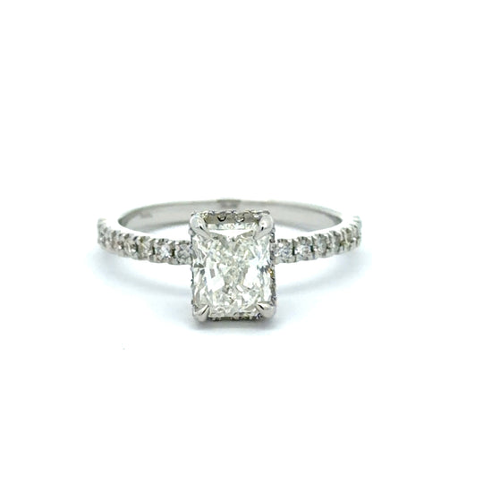 Video of diamond ring on white background