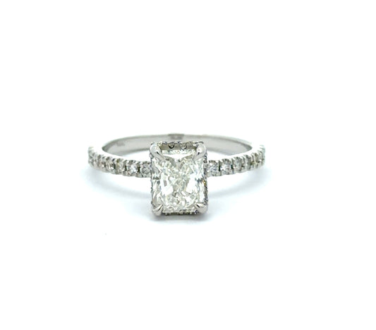 Video of diamond ring on white background