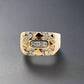 14K Yellow Gold .85TCW Baguette Diamond Men's Band Ring